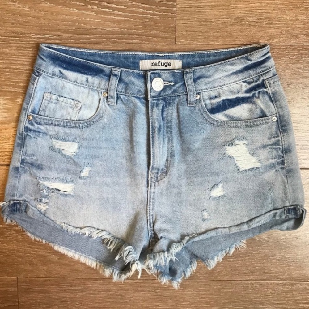 distressed mom shorts